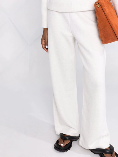 Shop Vince High-waisted Wide-leg Trousers In Weiss