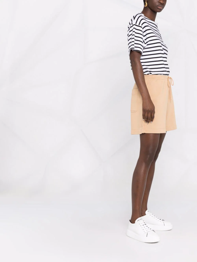 Shop Vince Straight-leg Track Shorts In Nude