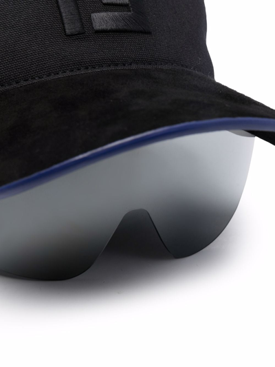 Shop Fendi Baseball Cap Visor Sunglasses In Schwarz