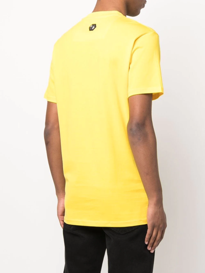 Philipp Plein Logo-print Cotton T-shirt In Gelb