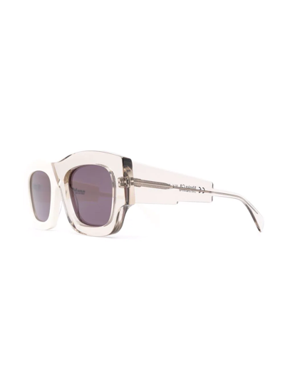 Shop Kuboraum C8 Two-tone Square-frame Sunglasses In Weiss