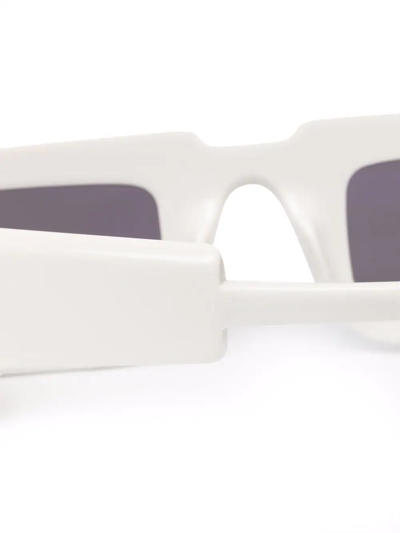 Shop Kuboraum Square Frame Sunglasses In Weiss