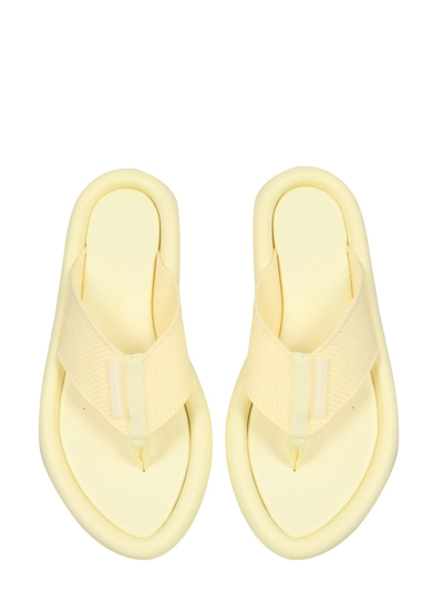 Shop Stella Mccartney Air Slide Thong Sandals In Yellow