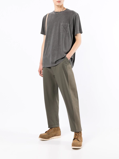 Maharishi Acid-wash Cotton T-shirt In Grey