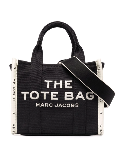 Shop Marc Jacobs The Jacquard Small Tote Bag In Black