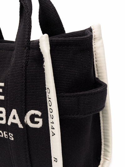 Marc Jacobs 'the Small Tote' Black Handbag With Jacquard Logo In Black