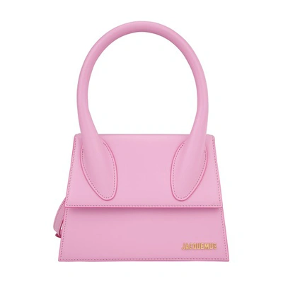 Jacquemus Le Grand Chiquito Leather Top Handle Bag In Light Pink