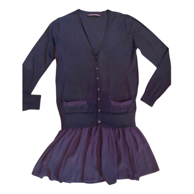 Pre-owned Comptoir Des Cotonniers Wool Mid-length Dress In Brown