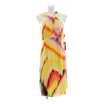 Pre-owned Marc Cain Silk Mid-length Dress In Multicolour