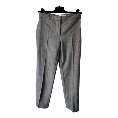 Pre-owned Alexander Mcqueen Wool Straight Pants In Grey