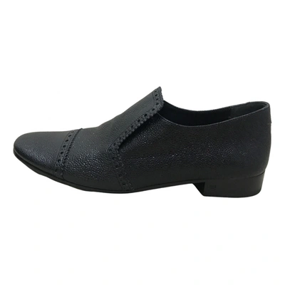 Pre-owned Balenciaga Leather Flats In Black