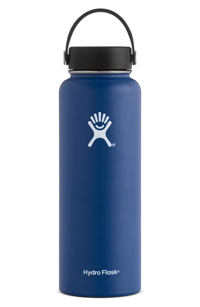 Shop Hydro Flask 40-ounce Wide Mouth Cap Bottle In Cobalt