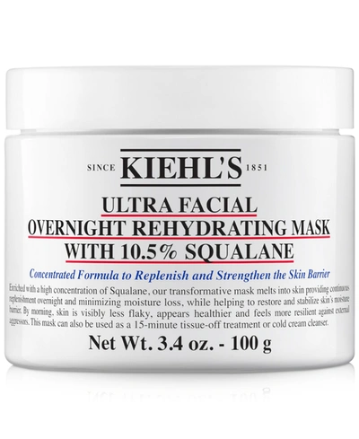 Shop Kiehl's Since 1851 Ultra Facial Overnight Hydrating Mask With 10.5% Squalane, 3.4 Oz. In No Color