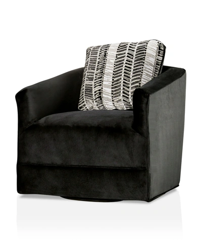 Shop Furniture Of America Moruya Swivel Chair In Black