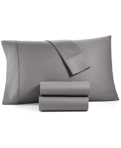 Shop Tranquil Home Willow 1200-thread Count 4-pc. Queen Sheet Set, Created For Macy's In Dark Grey