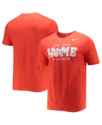 Shop Nike Men's  Orange Clemson Tigers Logo Mantra T-shirt
