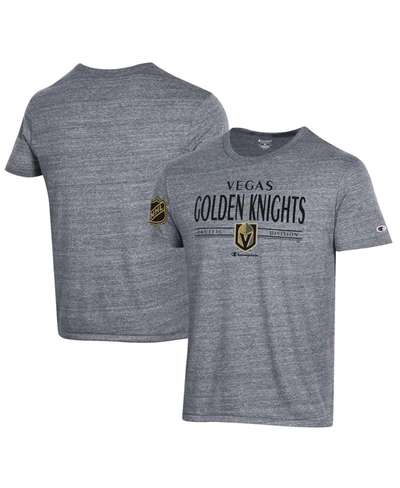 Shop Champion Men's  Gray Vegas Golden Knights Tri-blend T-shirt