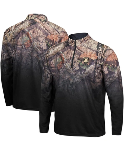 Shop Colosseum Men's  Black Army Black Knights Mossy Oak Fleet Ii Quarter-zip Jacket