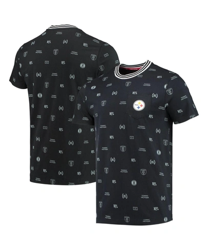 Shop Tommy Hilfiger Men's  Black Pittsburgh Steelers Essential Pocket T-shirt