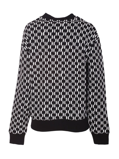 Shop Karl Lagerfeld Women's Black Cotton Sweatshirt
