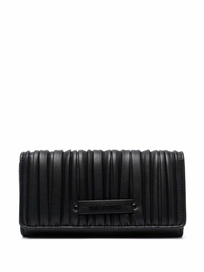 Shop Karl Lagerfeld Women's Black Polyurethane Wallet