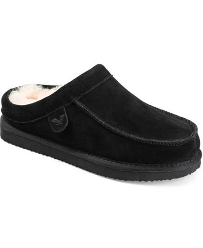 Shop Territory Men's Oasis Moccasin Clog Slippers In Black