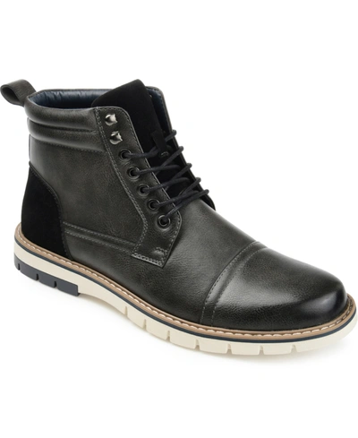 Shop Vance Co. Men's Lucien Cap Toe Ankle Boots In Gray