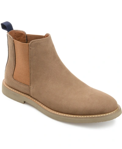 Vance Co. Mens Jc Marshon Flat Heel Chelsea Boots In Tan