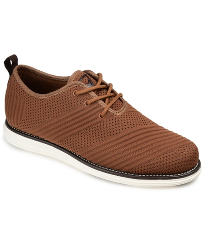 Shop Vance Co. Men's Novak Knit Dress Shoes In Brown