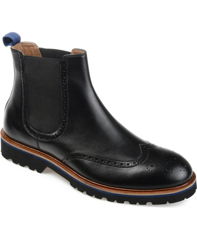 Shop Thomas & Vine Men's Nash Wingtip Chelsea Boot In Black