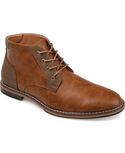 Shop Vance Co. Men's Franco Plain Toe Chukka Boots In Brown