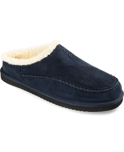 Shop Vance Co. Men's Lavell Moccasin Clog Slippers In Blue