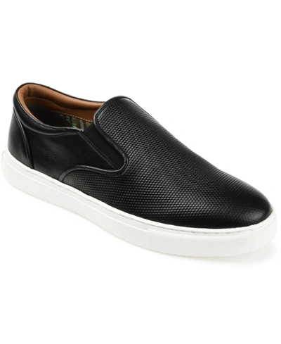 Shop Thomas & Vine Men's Conley Slip-on Leather Sneakers In Black