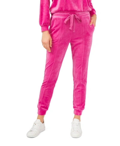 Shop 1.state Women's Cozy Tie Waist Velour Pull On Pants In Party Pink