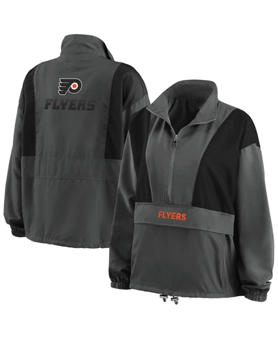 Wear By Erin Andrews Charcoal St. Louis Cardinals Packable Half-zip Jacket In Charcoal