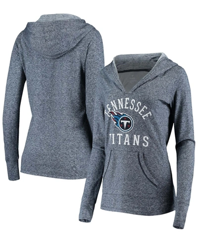 Fanatics Women's Navy Tennessee Titans Doubleface Slub Pullover Hoodie In Navy