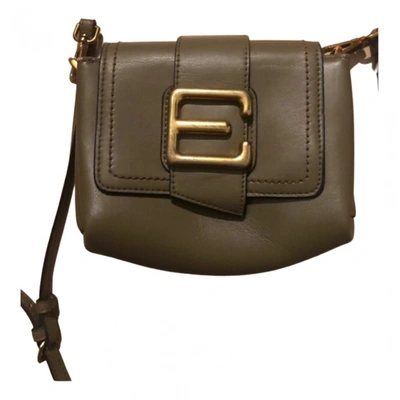 Pre-owned Essentiel Antwerp Leather Handbag In Green