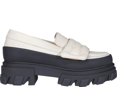 Shop Ganni Chunky Loafers In Grey