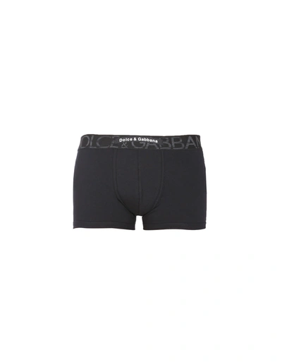 Shop Dolce & Gabbana Boxers With Logo Band In Black