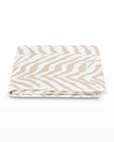 Shop Matouk Quincy Queen Fitted Sheet In Sand