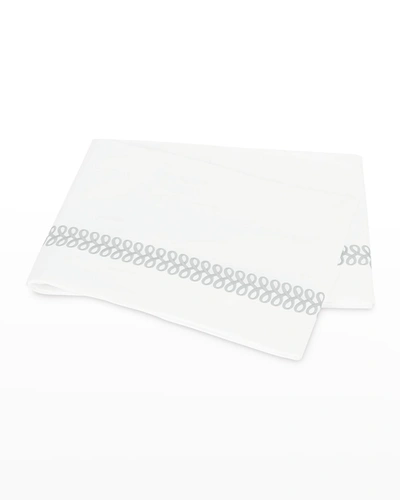 Matouk Astor Braid King Flat Sheet In Silver
