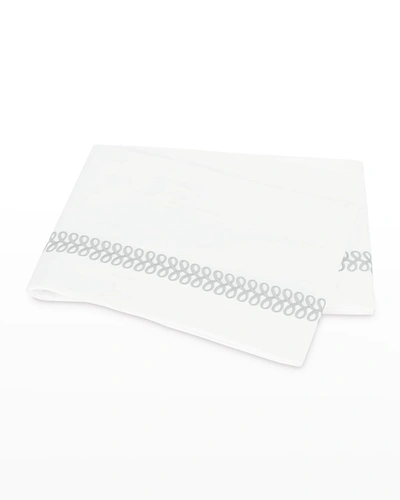 Matouk Astor Braid King Flat Sheet In Silver