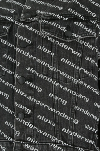 Alexander Wang Denim Jacket With All-over Logo