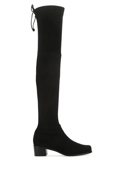 Shop Stuart Weitzman Black Suede Midland Boots  Black  Donna 37