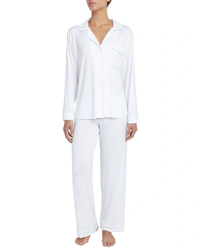 Shop Eberjey Gisele Long Pajama Set In Pearl Blushhaute