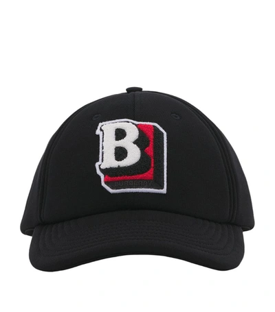 Shop Burberry Graphic Monogram Baseball Cap In Black