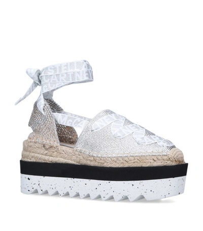 Shop Stella Mccartney Gaia Espadrille Sandals 80 In Silver