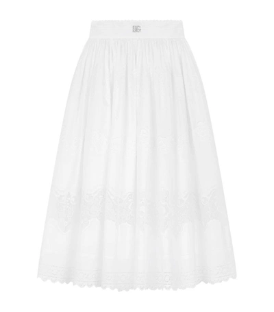 Shop Dolce & Gabbana Embroidered Midi Skirt In Multi