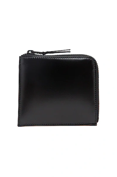 Shop Comme Des Garçons 3/4 Zip Wallet In Black