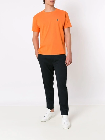 Shop Osklen Trident Cotton T-shirt In Orange
